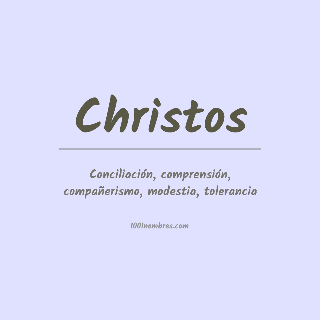Significado del nombre Christos