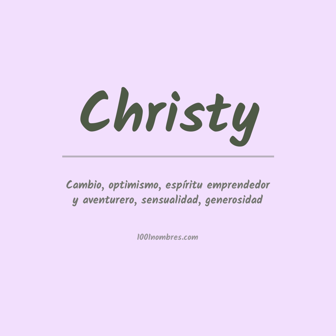 Significado del nombre Christy