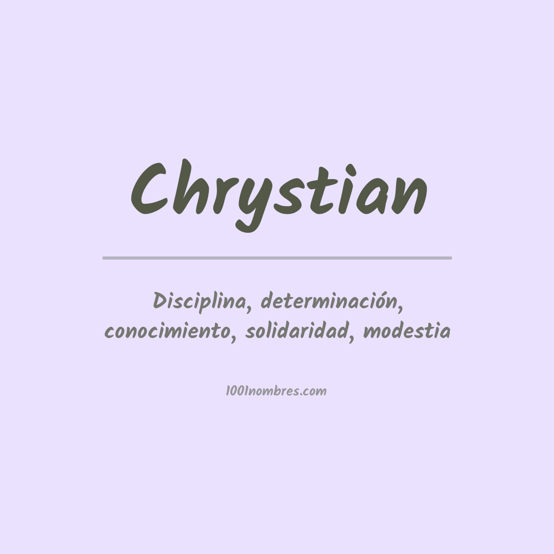 Significado del nombre Chrystian