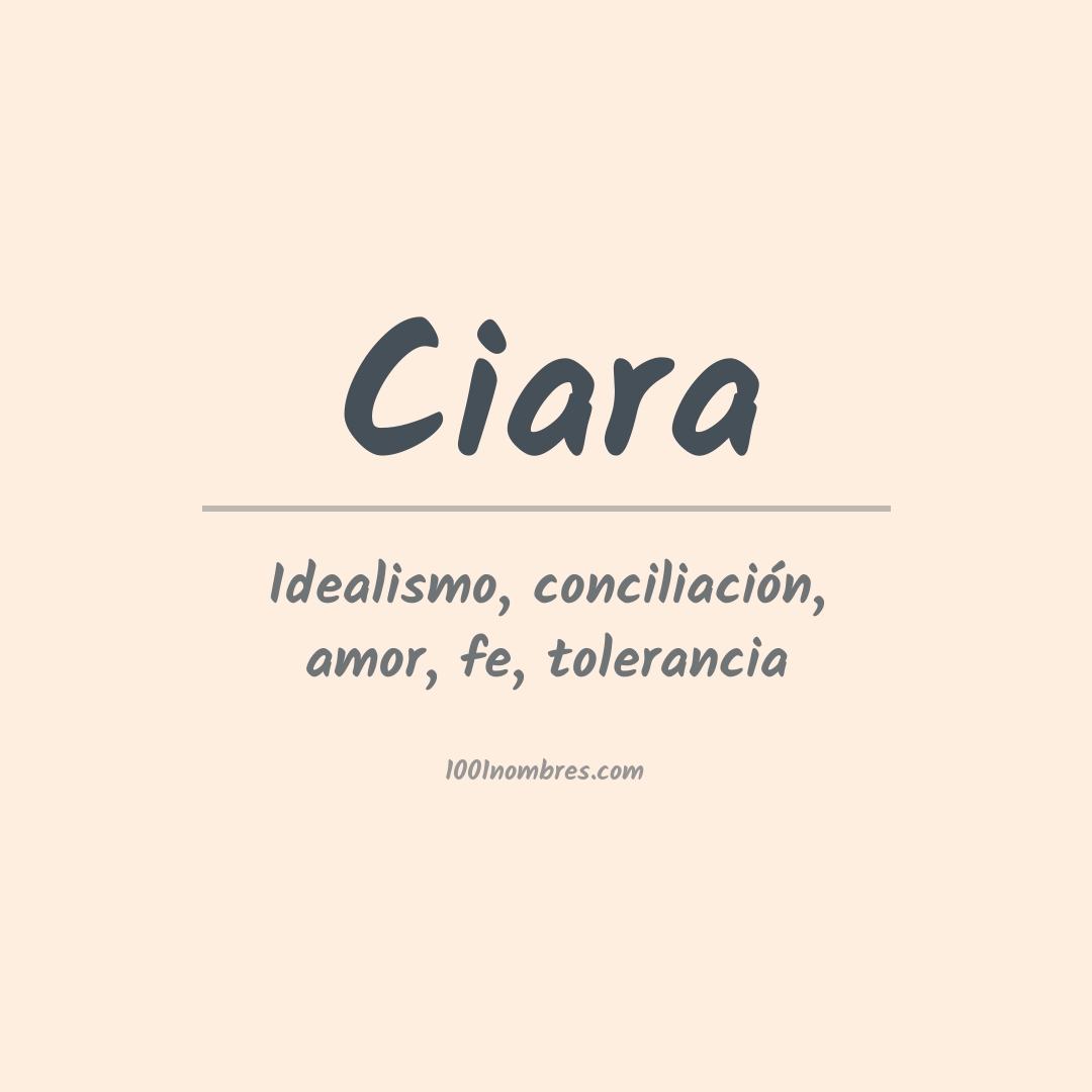 Significado del nombre Ciara