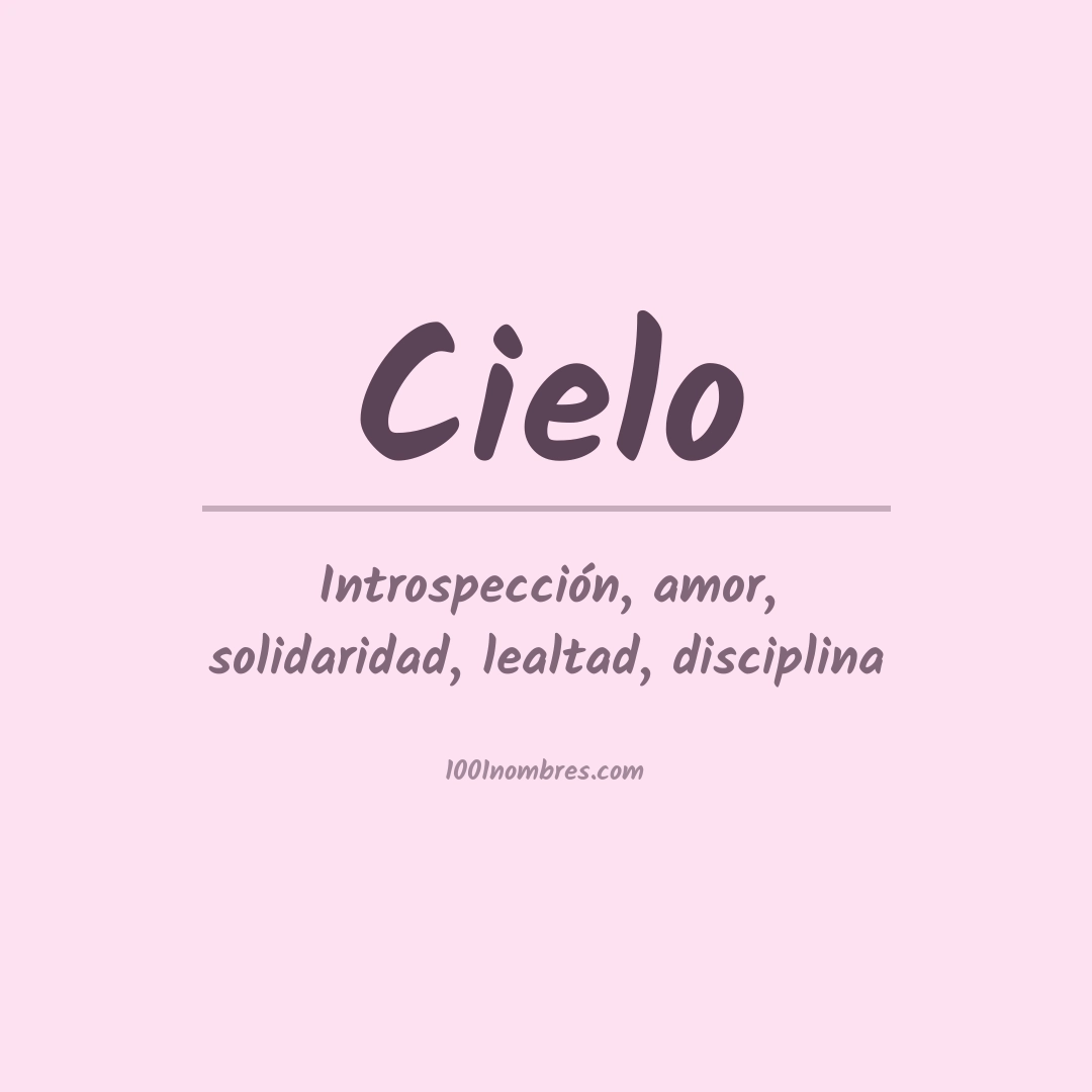 Significado del nombre Cielo