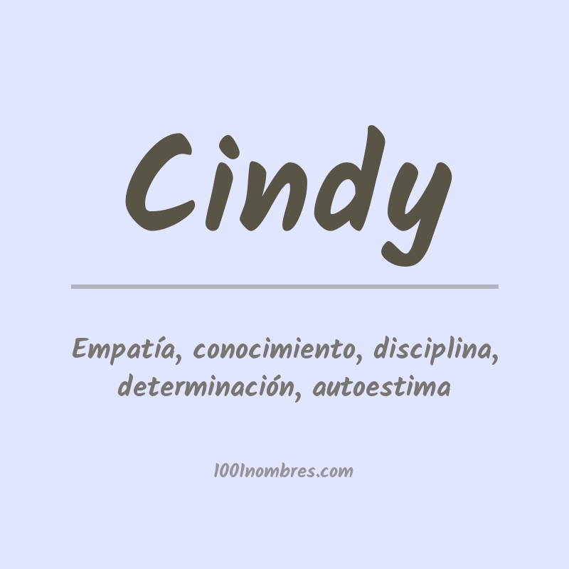 Significado del nombre Cindy