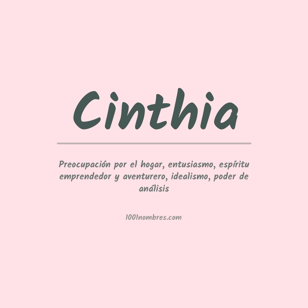 Significado del nombre Cinthia