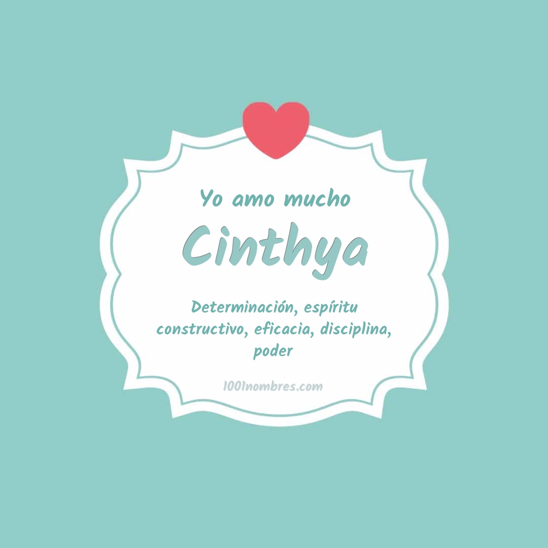 Yo amo mucho Cinthya