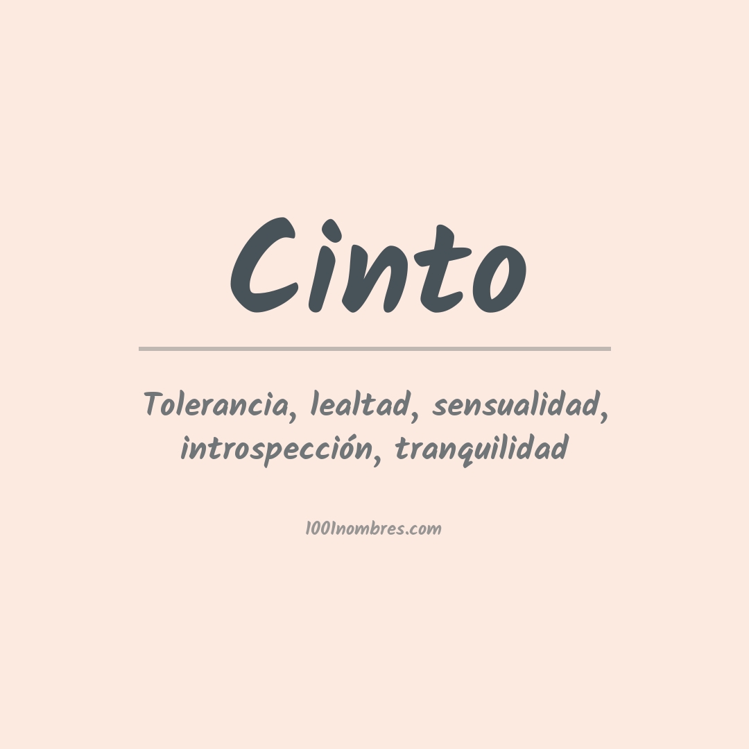 Significado del nombre Cinto