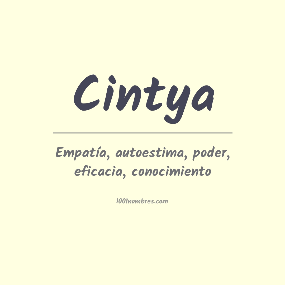 Significado del nombre Cintya