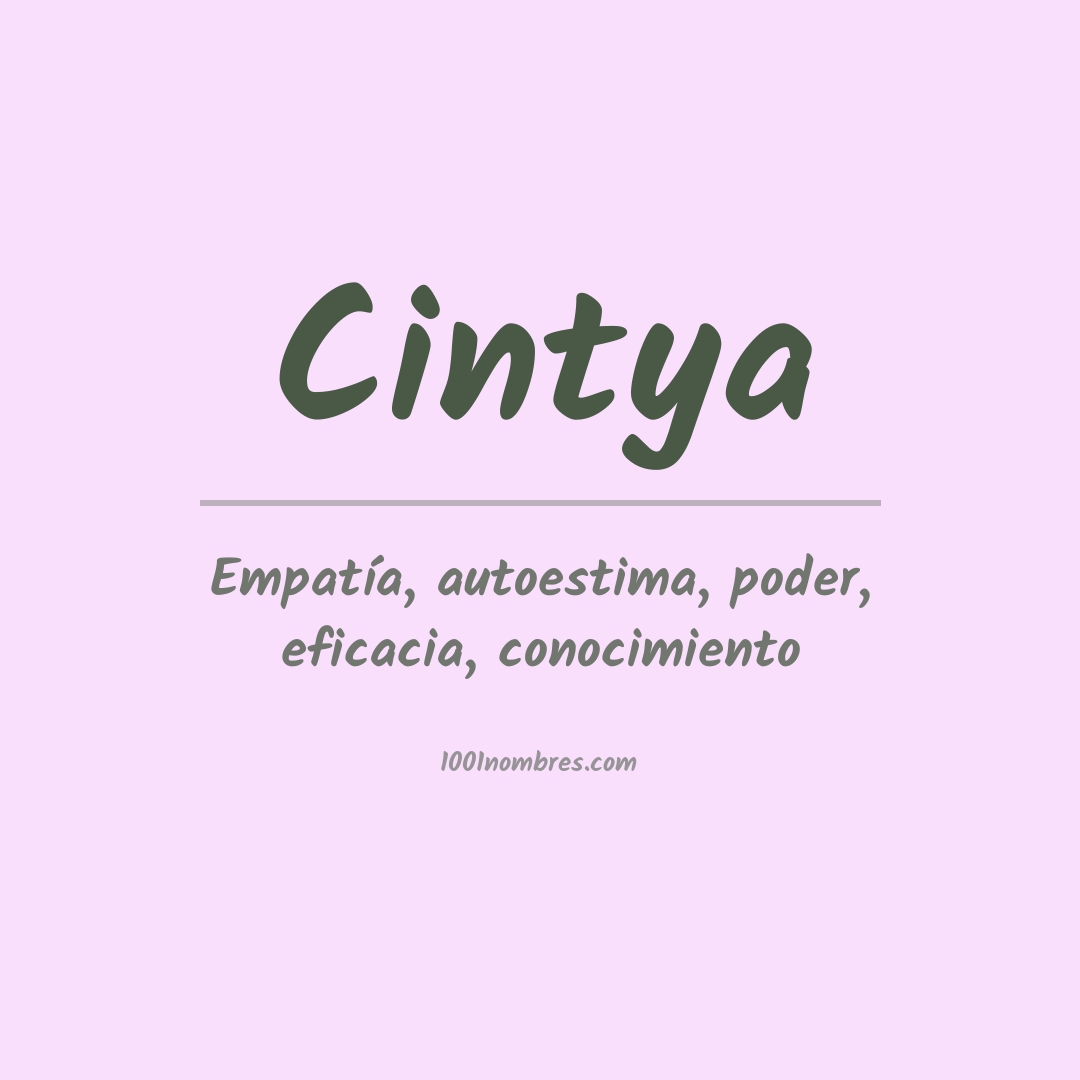 Significado del nombre Cintya