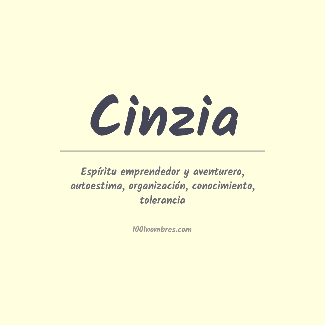 Significado del nombre Cinzia