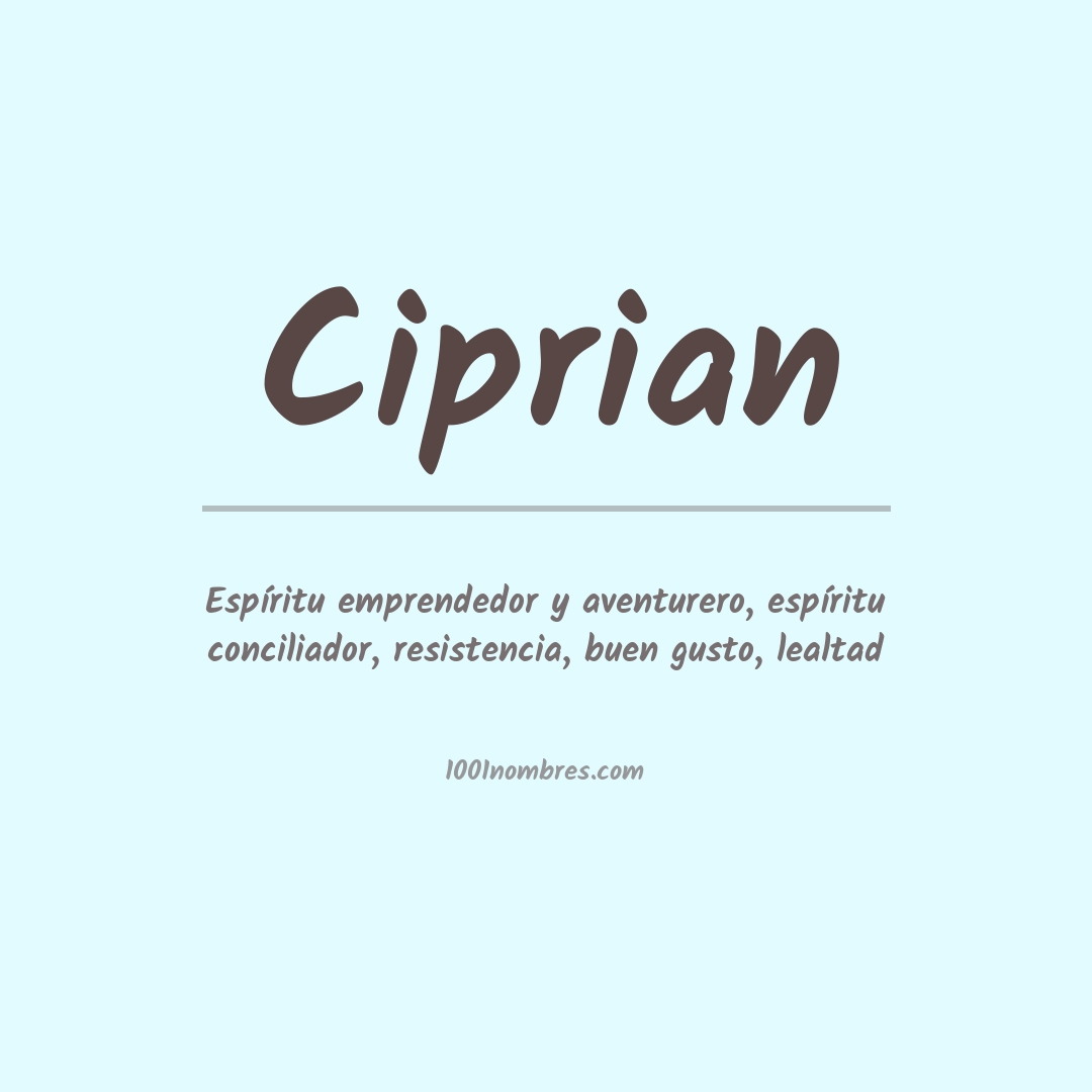Significado del nombre Ciprian