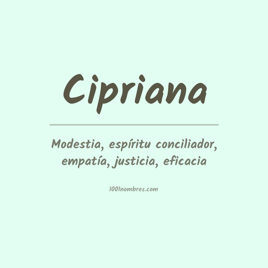 Significado del nombre Cipriana