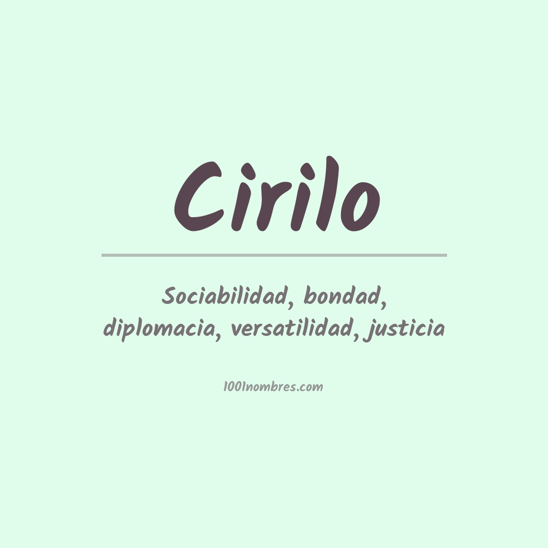 Significado del nombre Cirilo