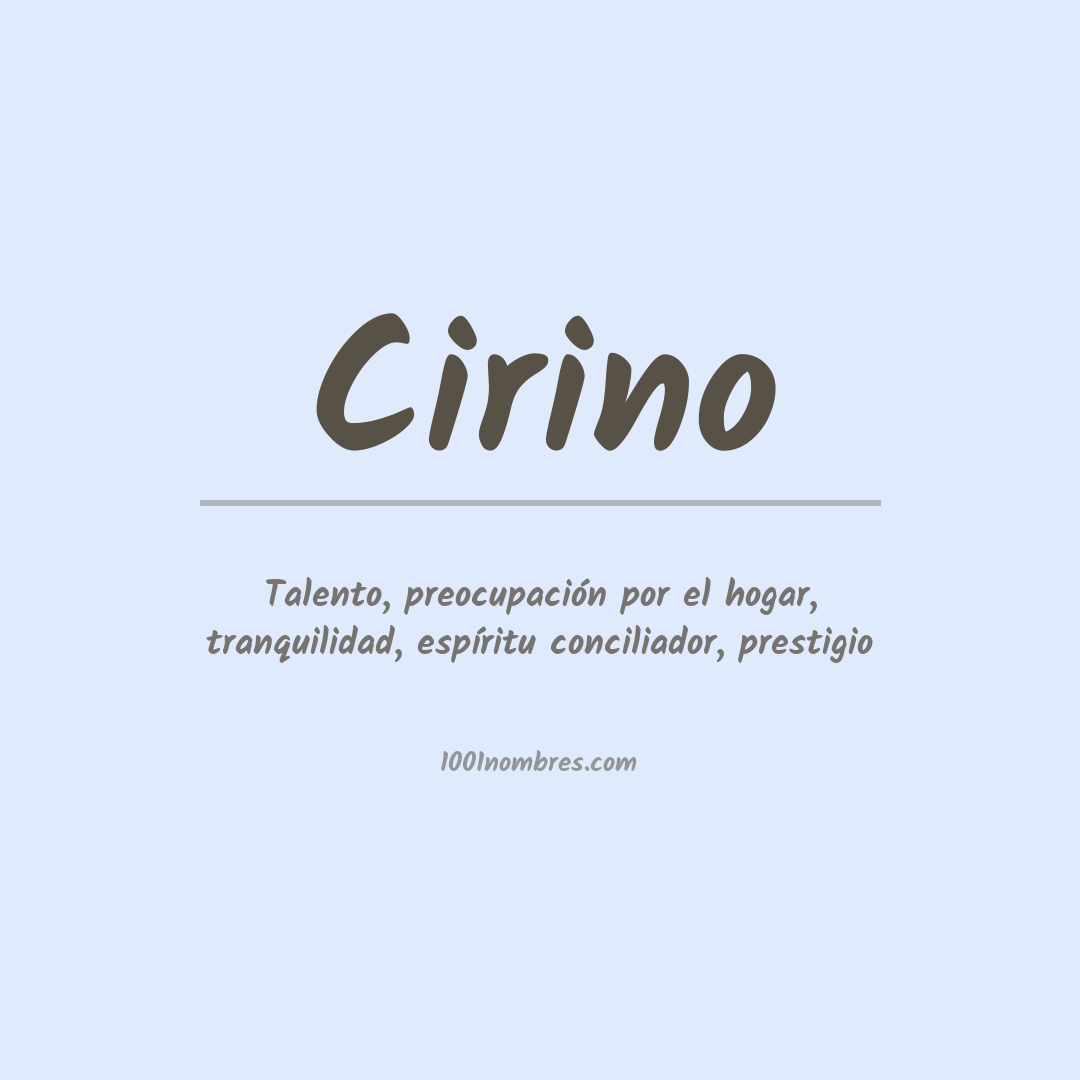 Significado del nombre Cirino