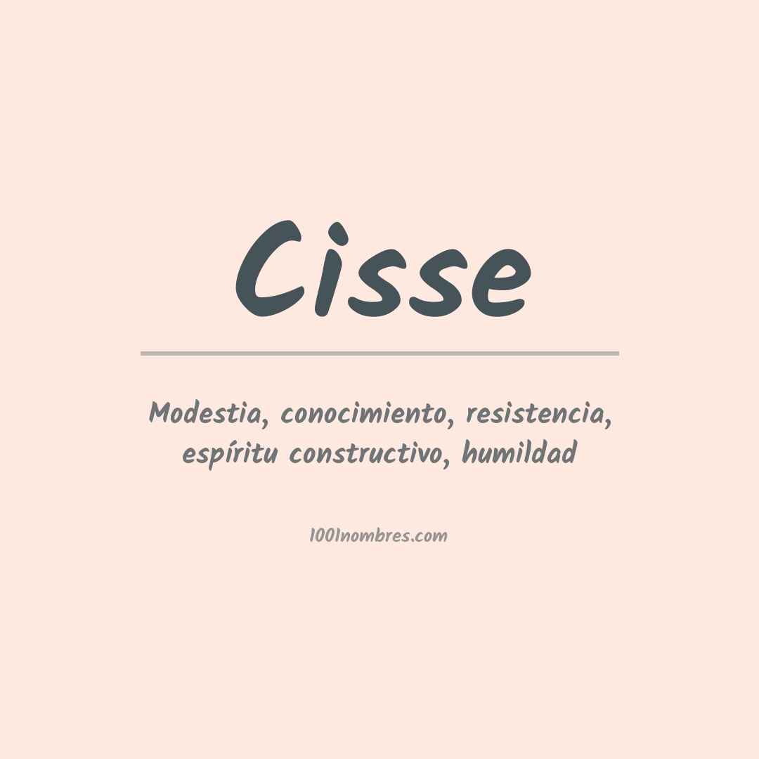 Significado del nombre Cisse