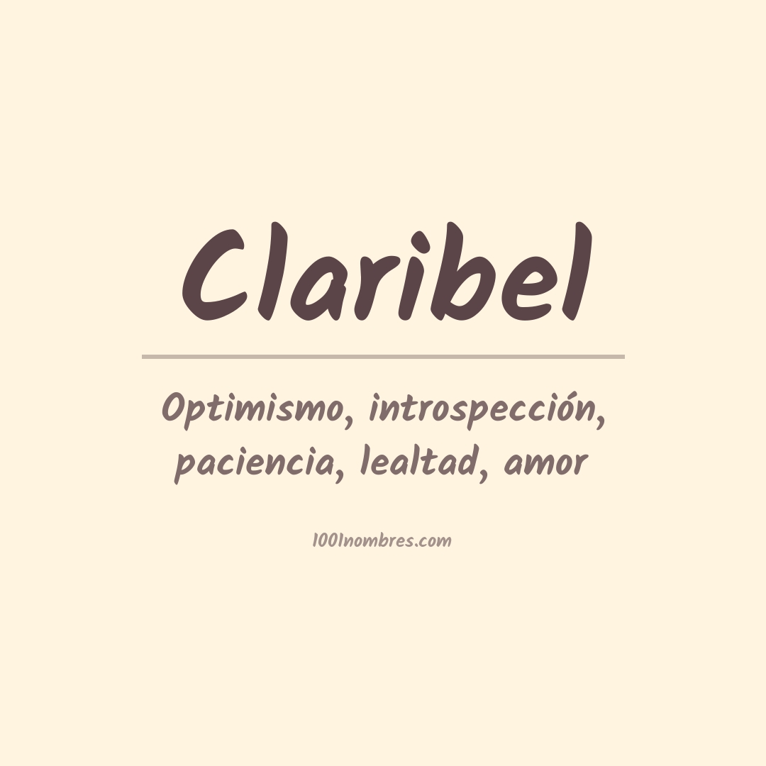 Significado del nombre Claribel