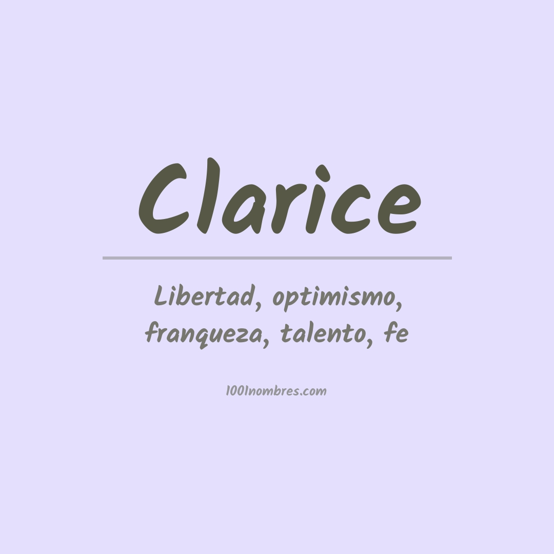 Significado del nombre Clarice