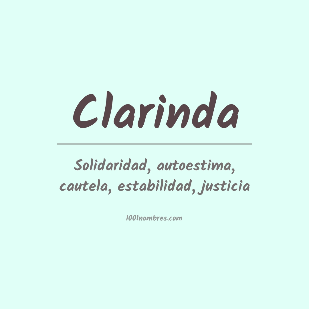 Significado del nombre Clarinda
