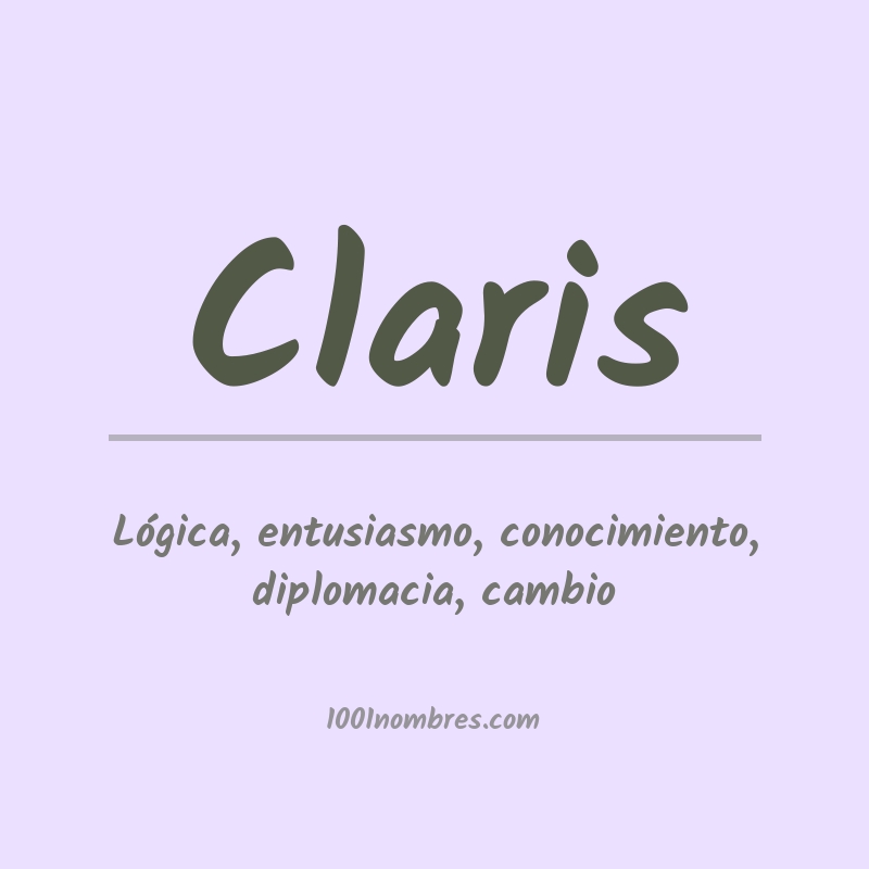 Significado del nombre Claris Significado del nombre Claris