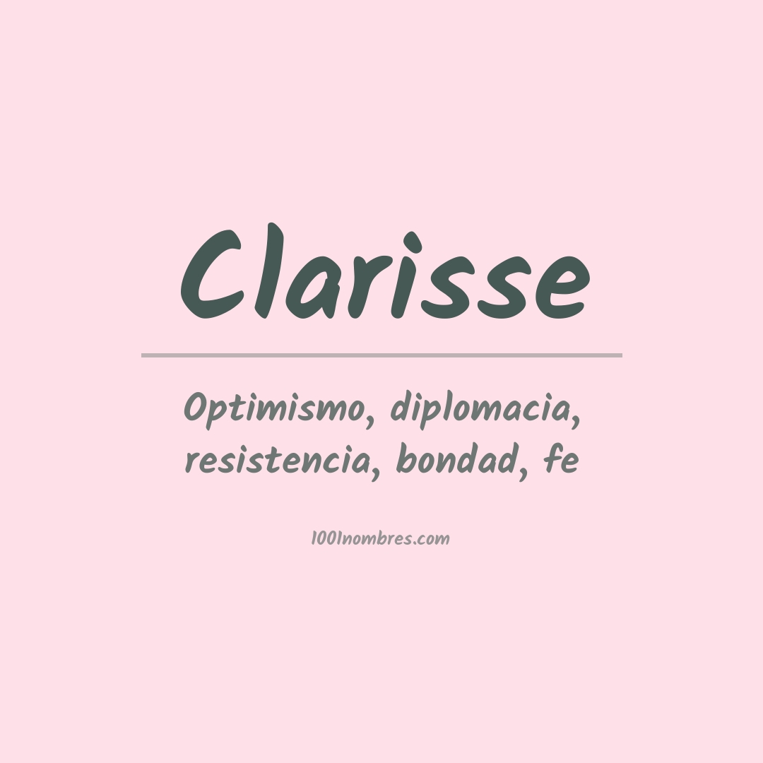Significado del nombre Clarisse