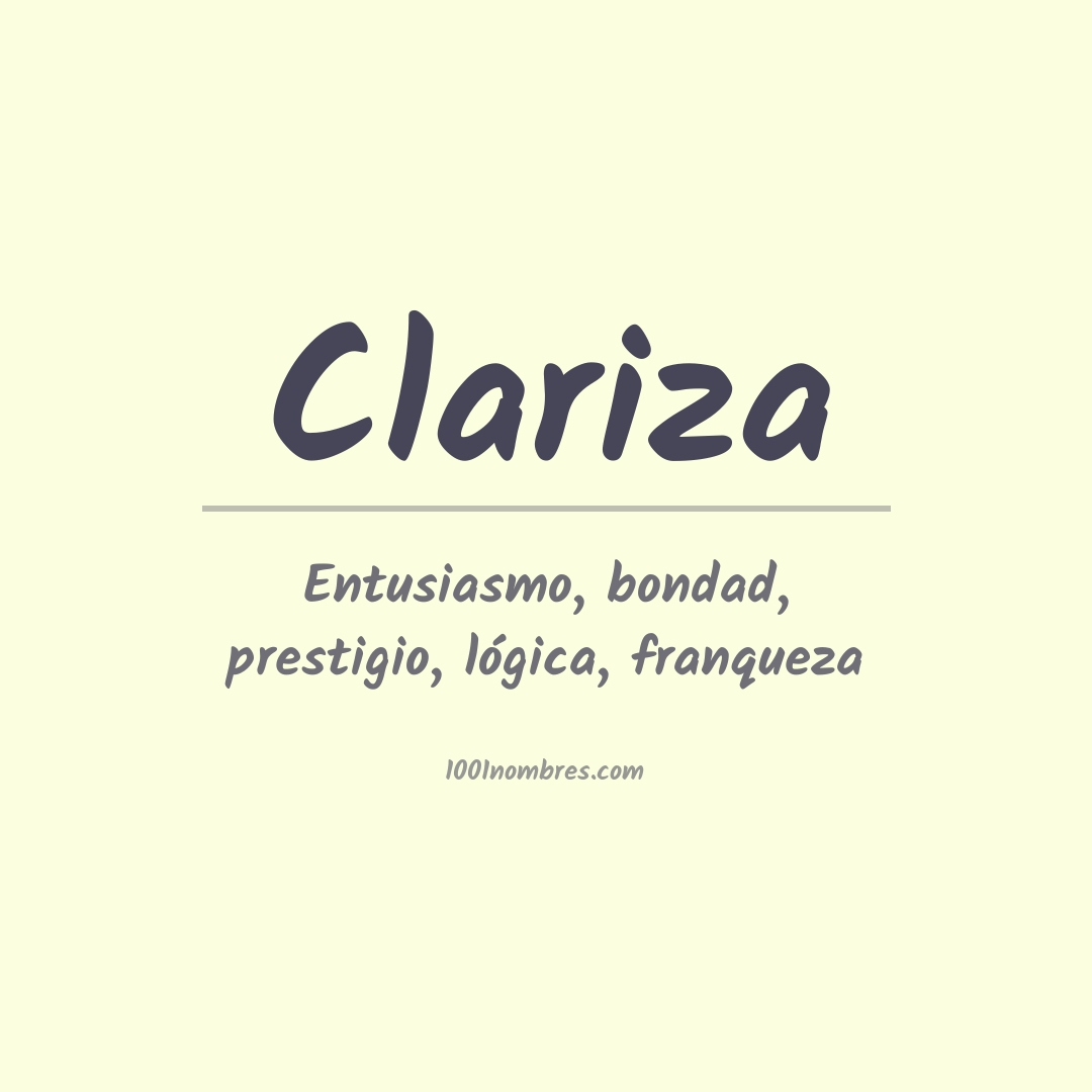 Significado del nombre Clariza