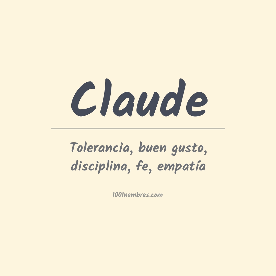 Significado del nombre Claude