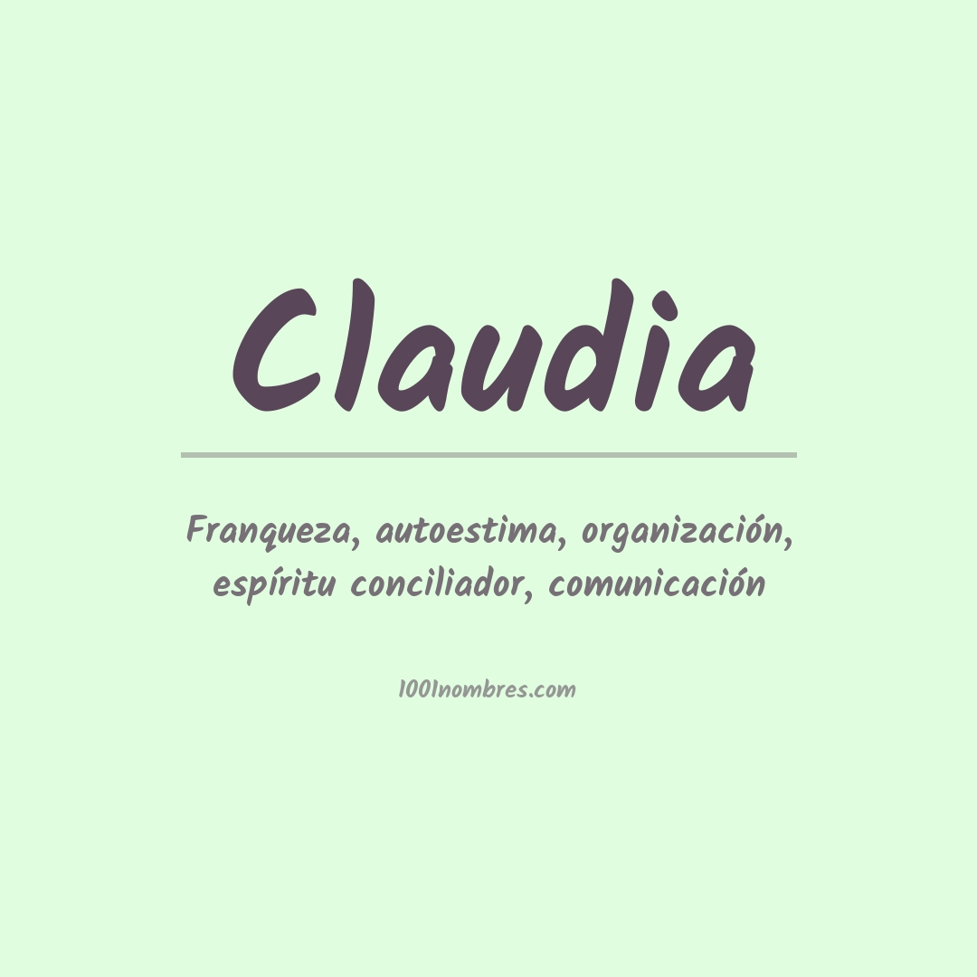 Significado del nombre Claudia