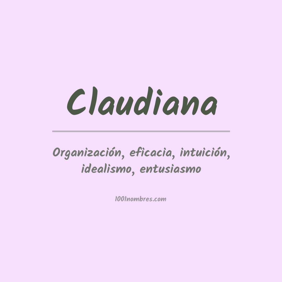 Significado del nombre Claudiana