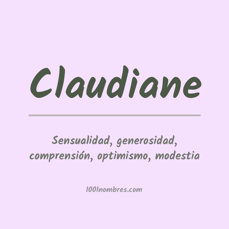 Significado del nombre Claudiane