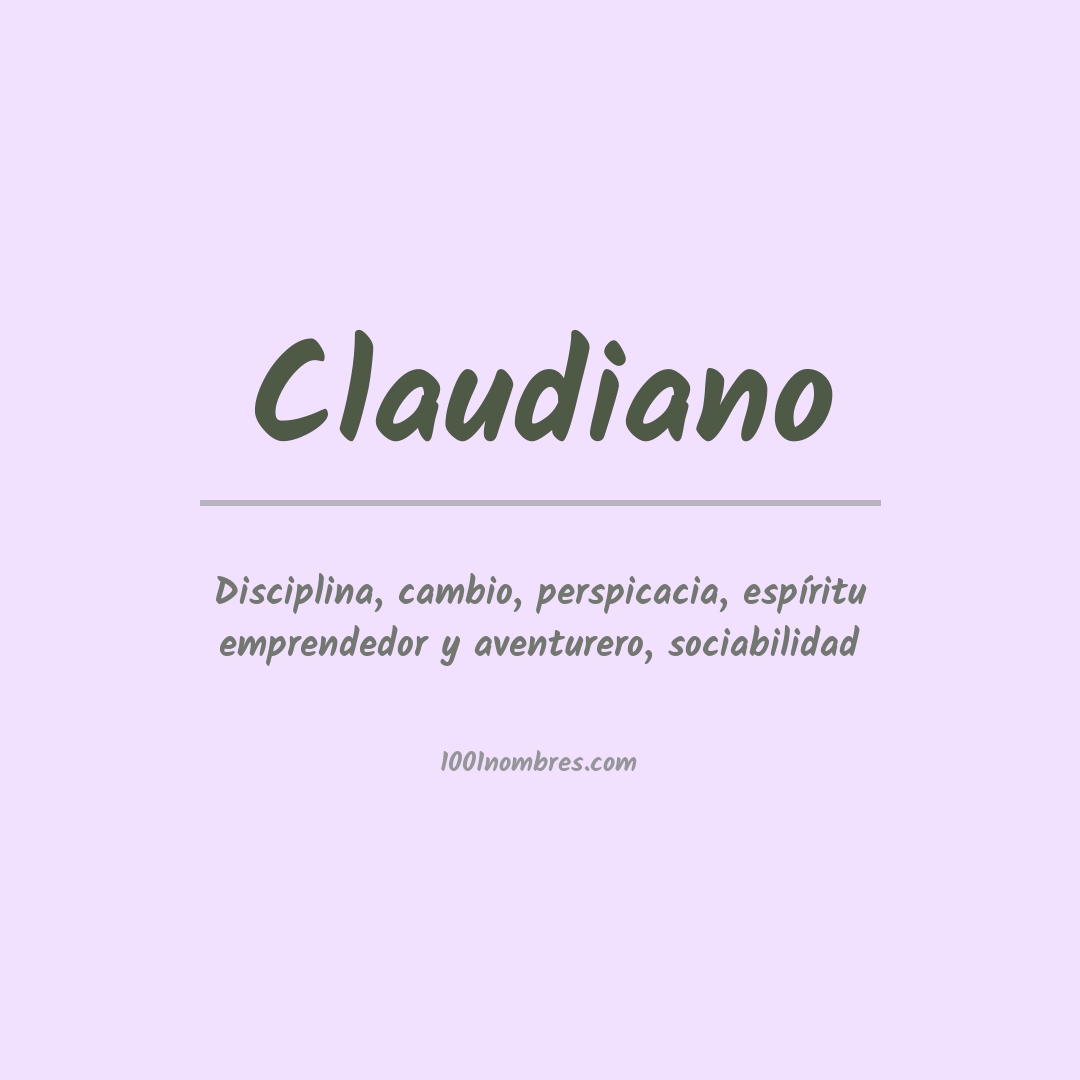 Significado del nombre Claudiano
