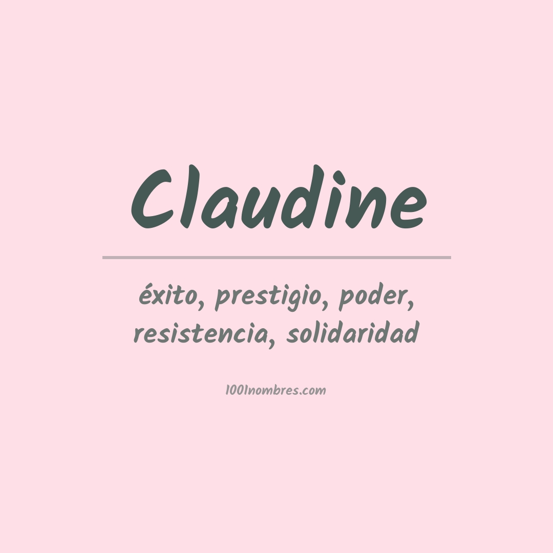 Significado del nombre Claudine