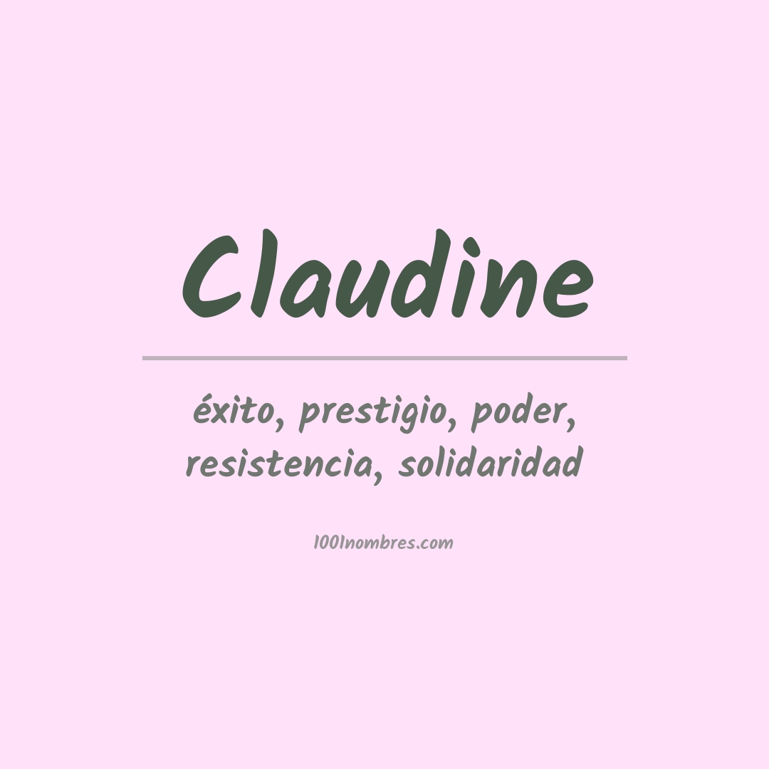 Significado del nombre Claudine