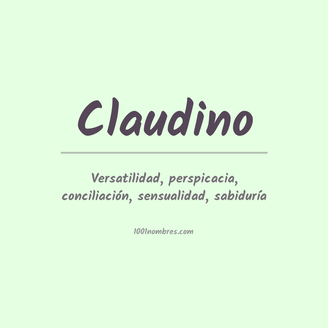 Significado del nombre Claudino