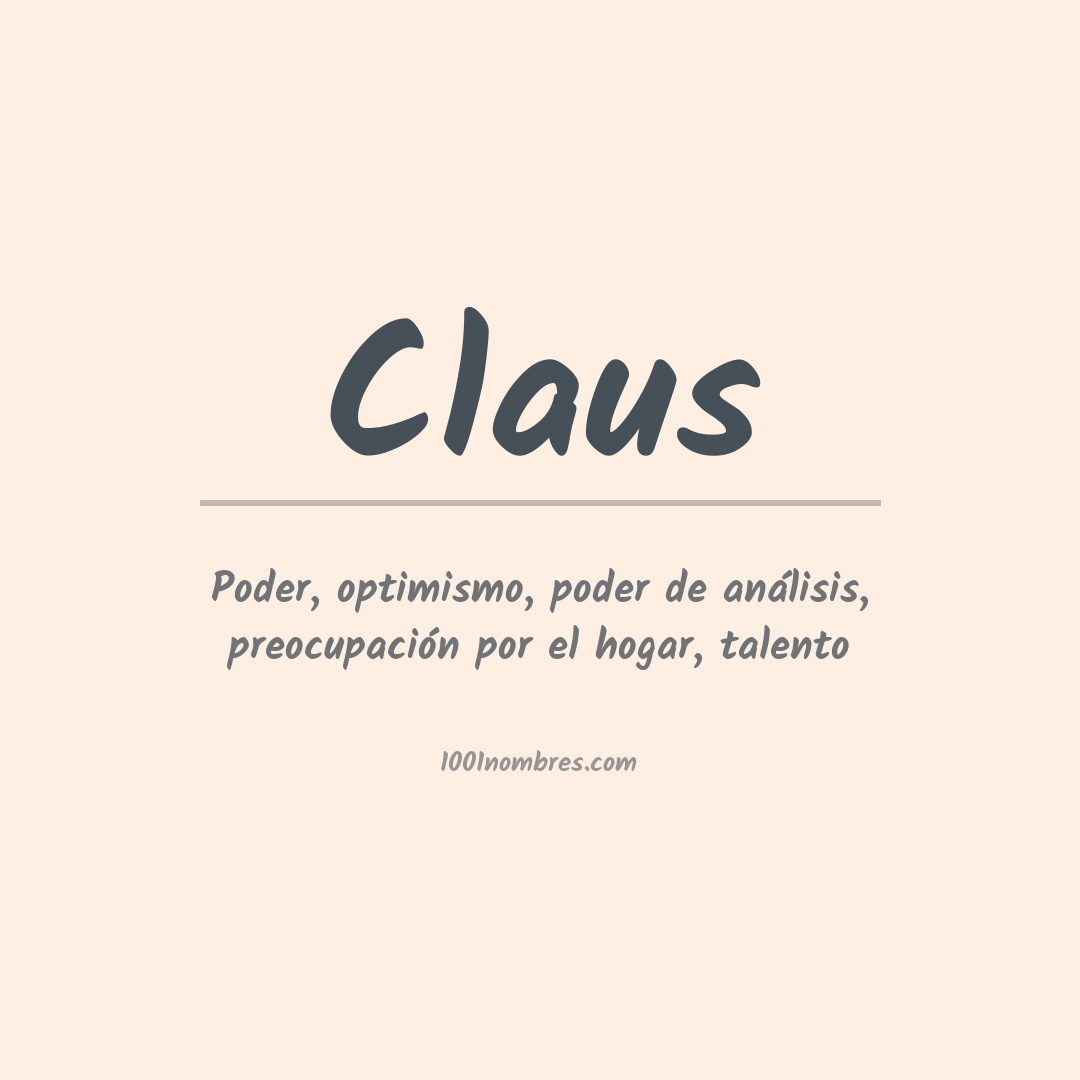 Significado del nombre Claus