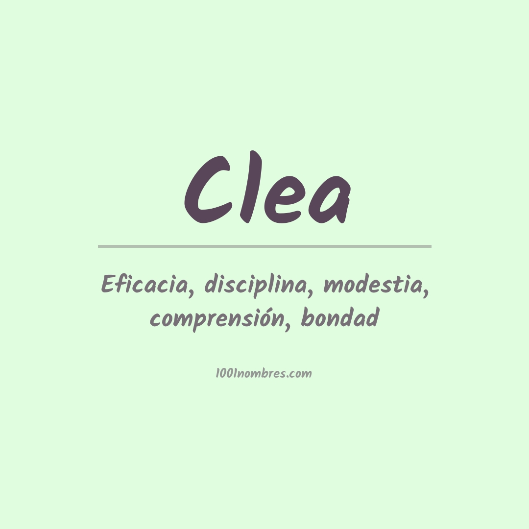 Significado del nombre Clea