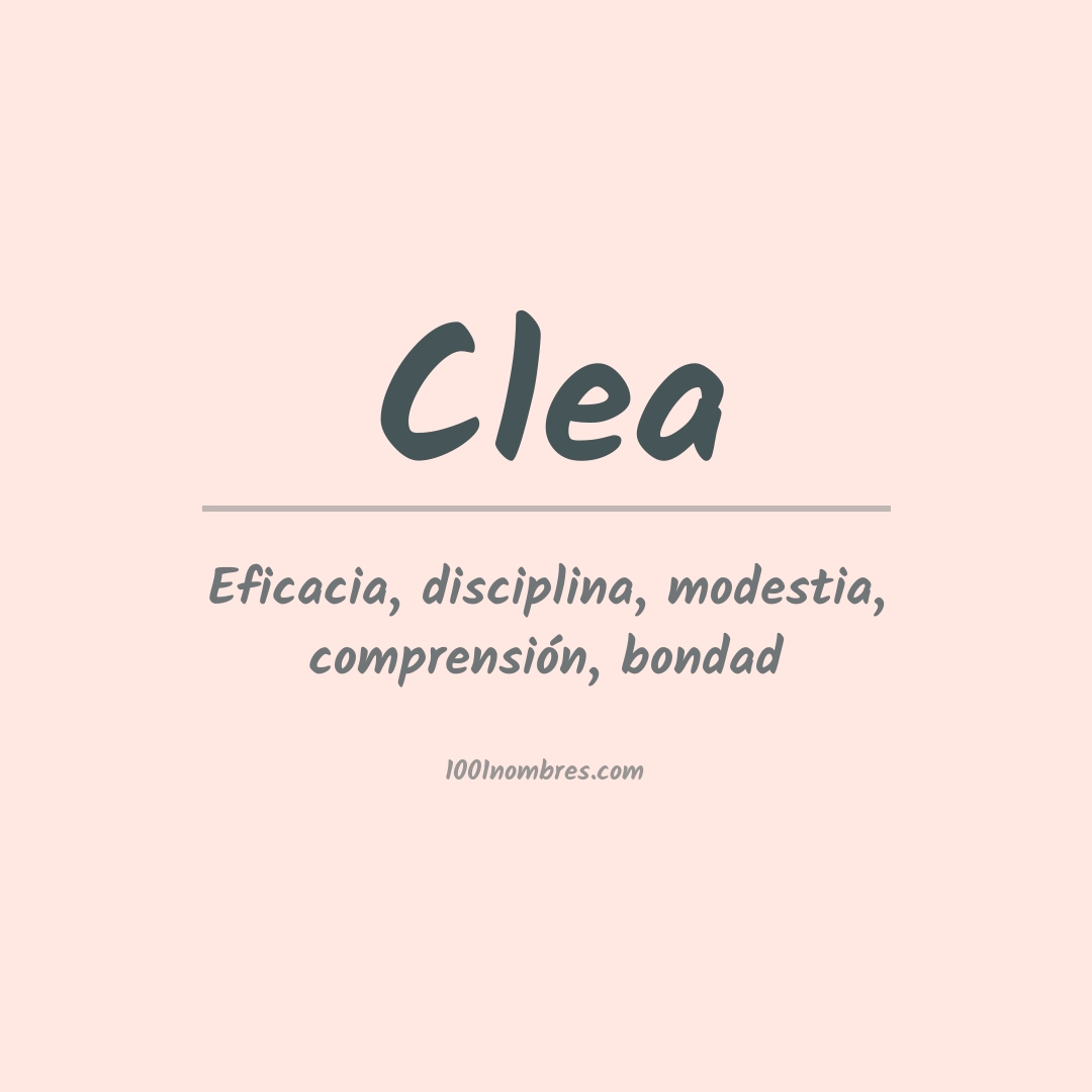 Significado del nombre Clea