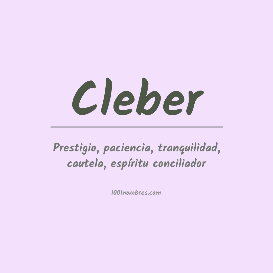 Significado del nombre Cleber