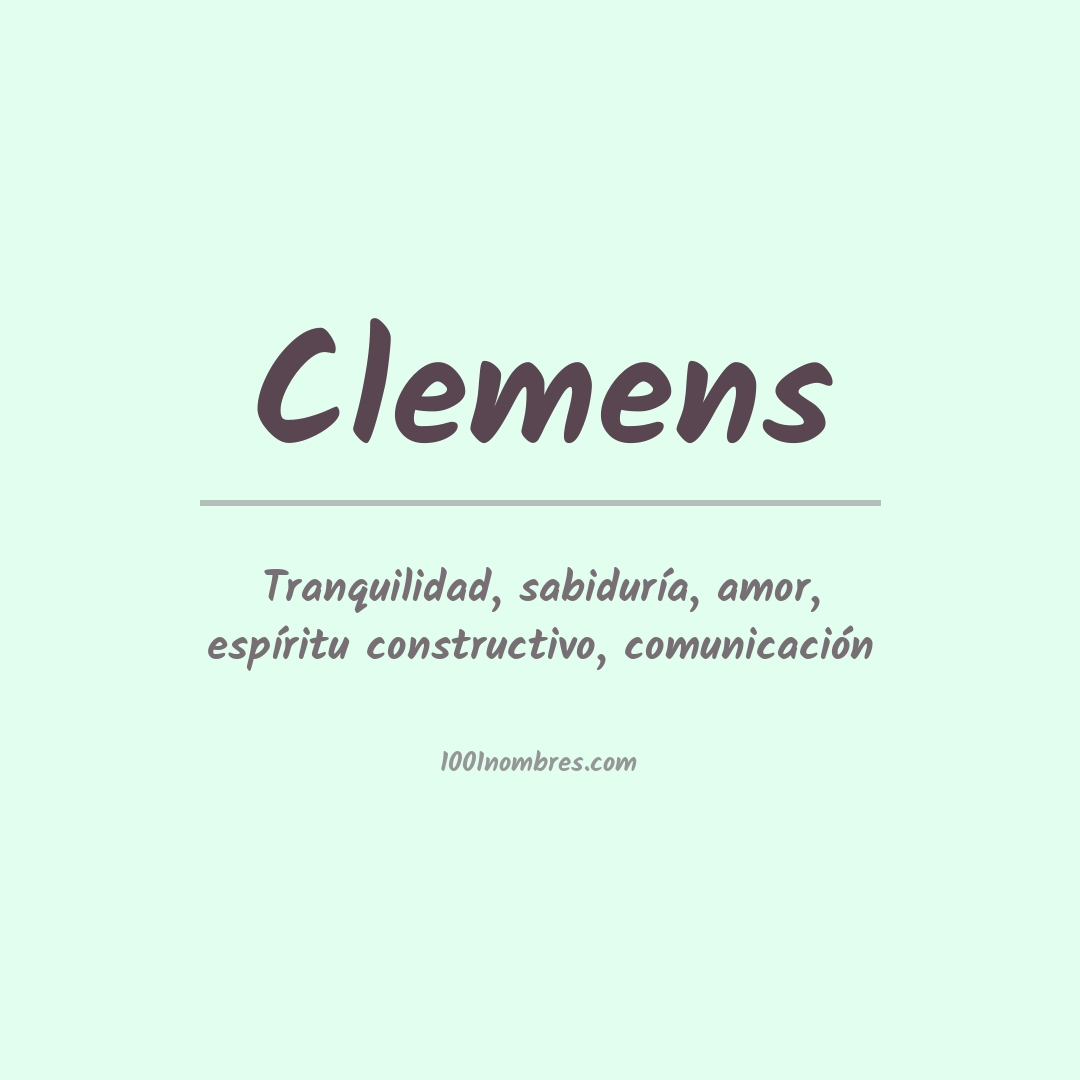 Significado del nombre Clemens