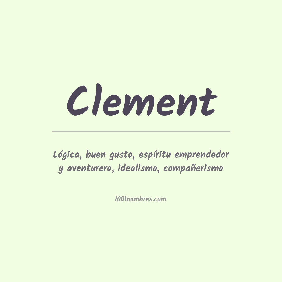 Significado del nombre Clement