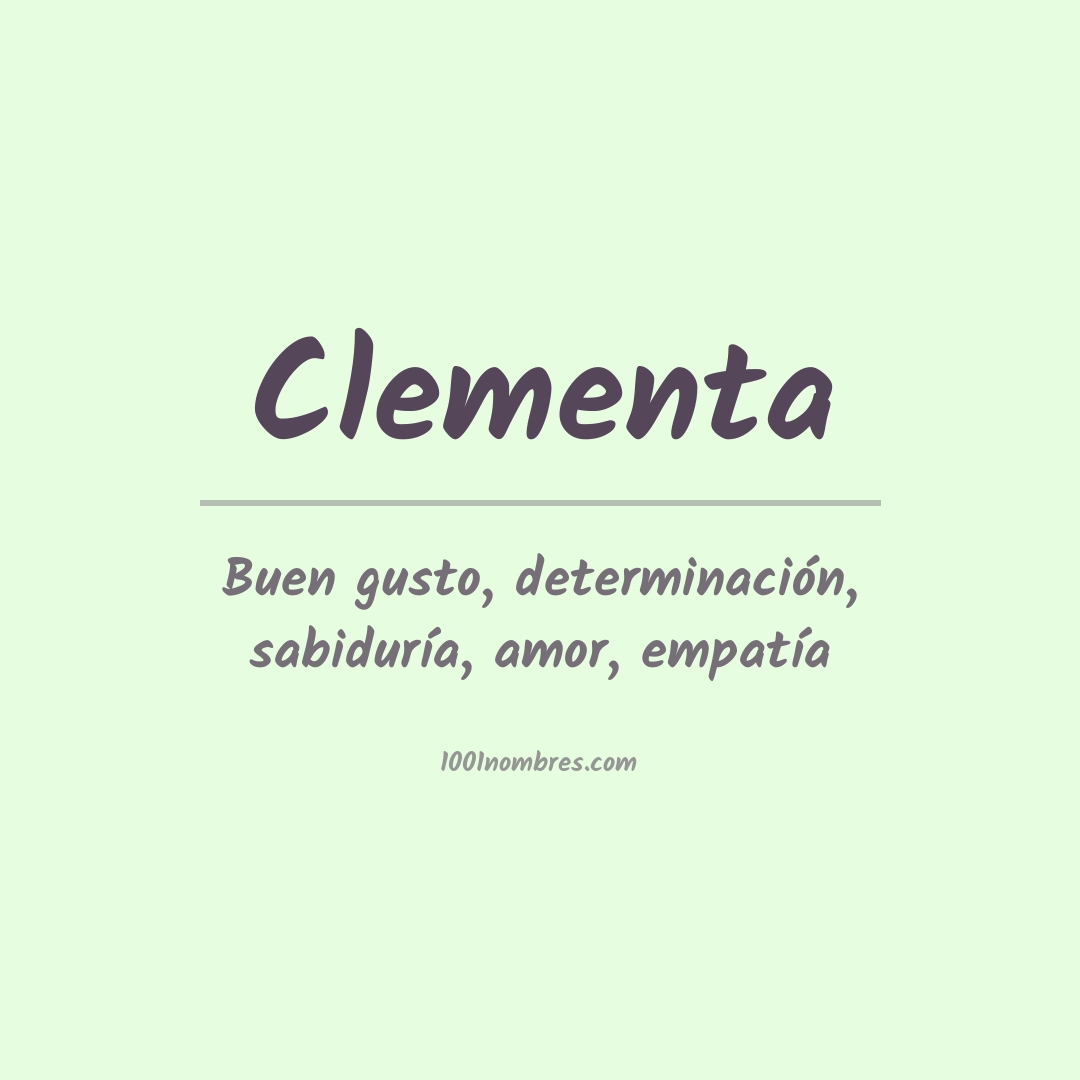 Significado del nombre Clementa