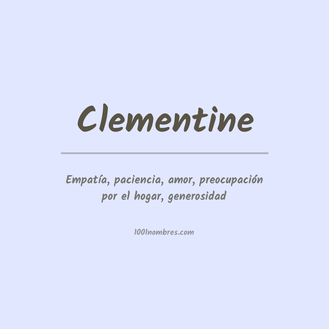 Significado del nombre Clementine