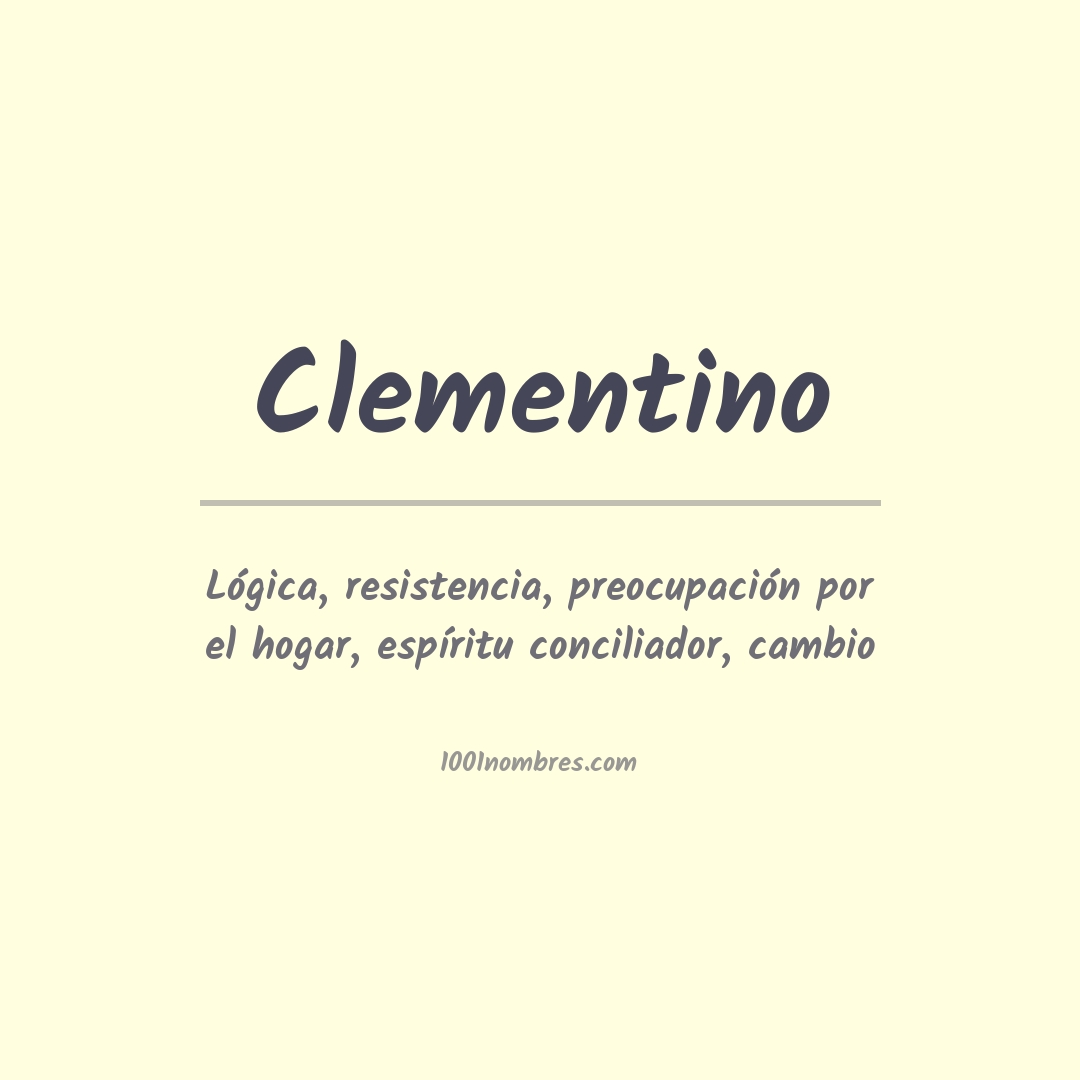 Significado del nombre Clementino