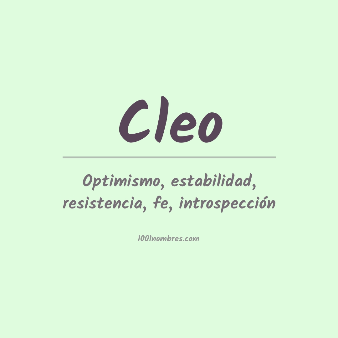 Significado del nombre Cleo