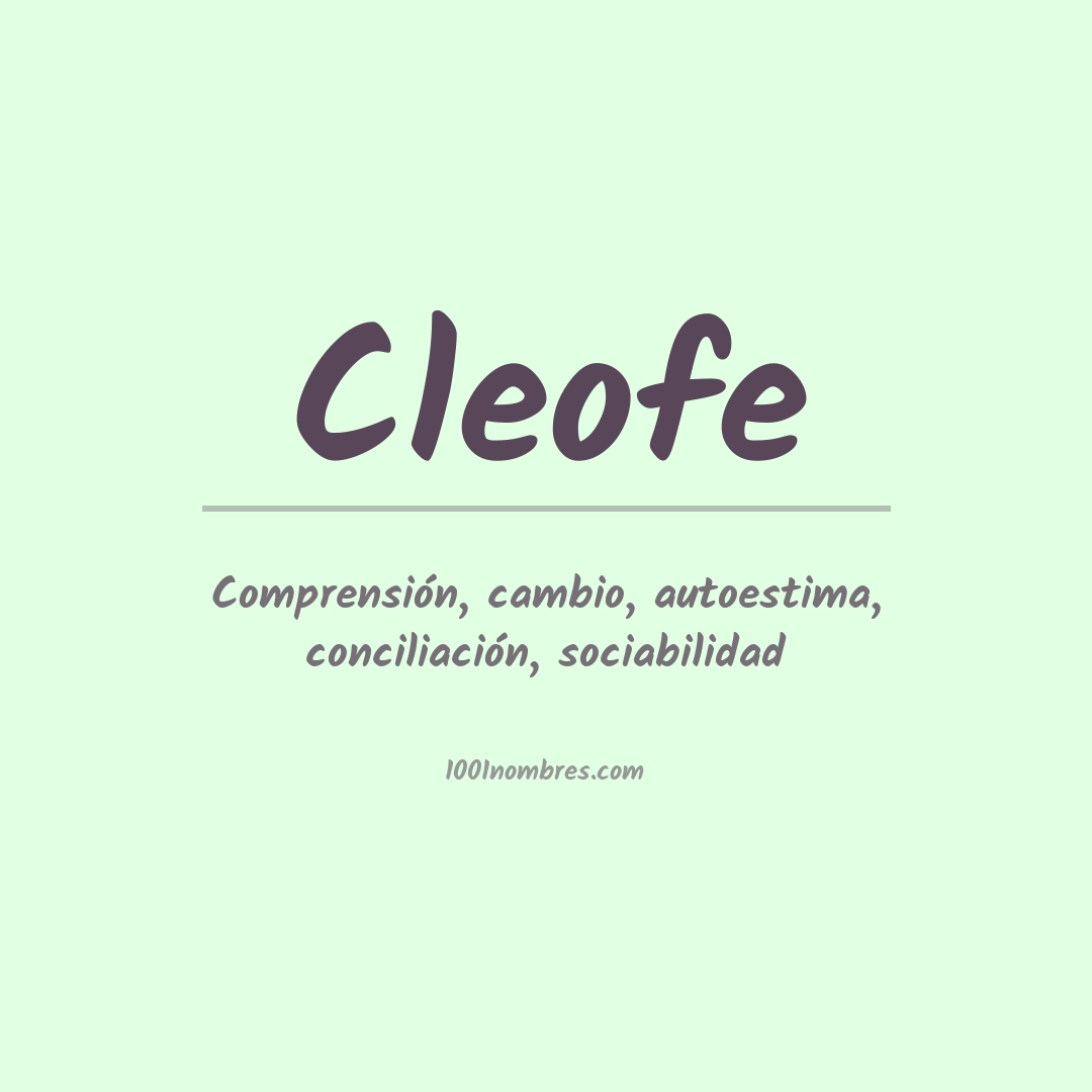 Significado del nombre Cleofe