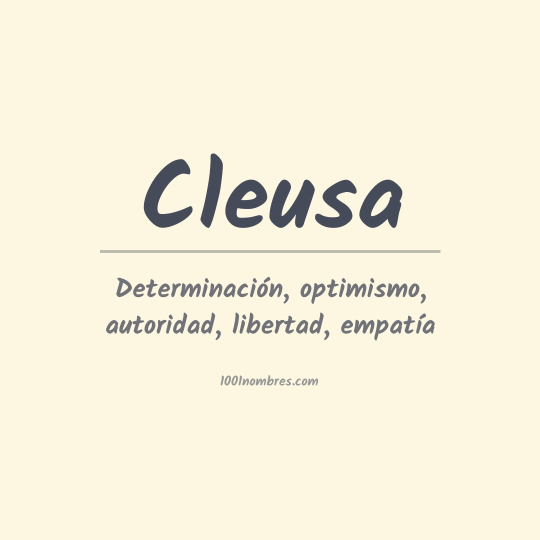 Significado del nombre Cleusa