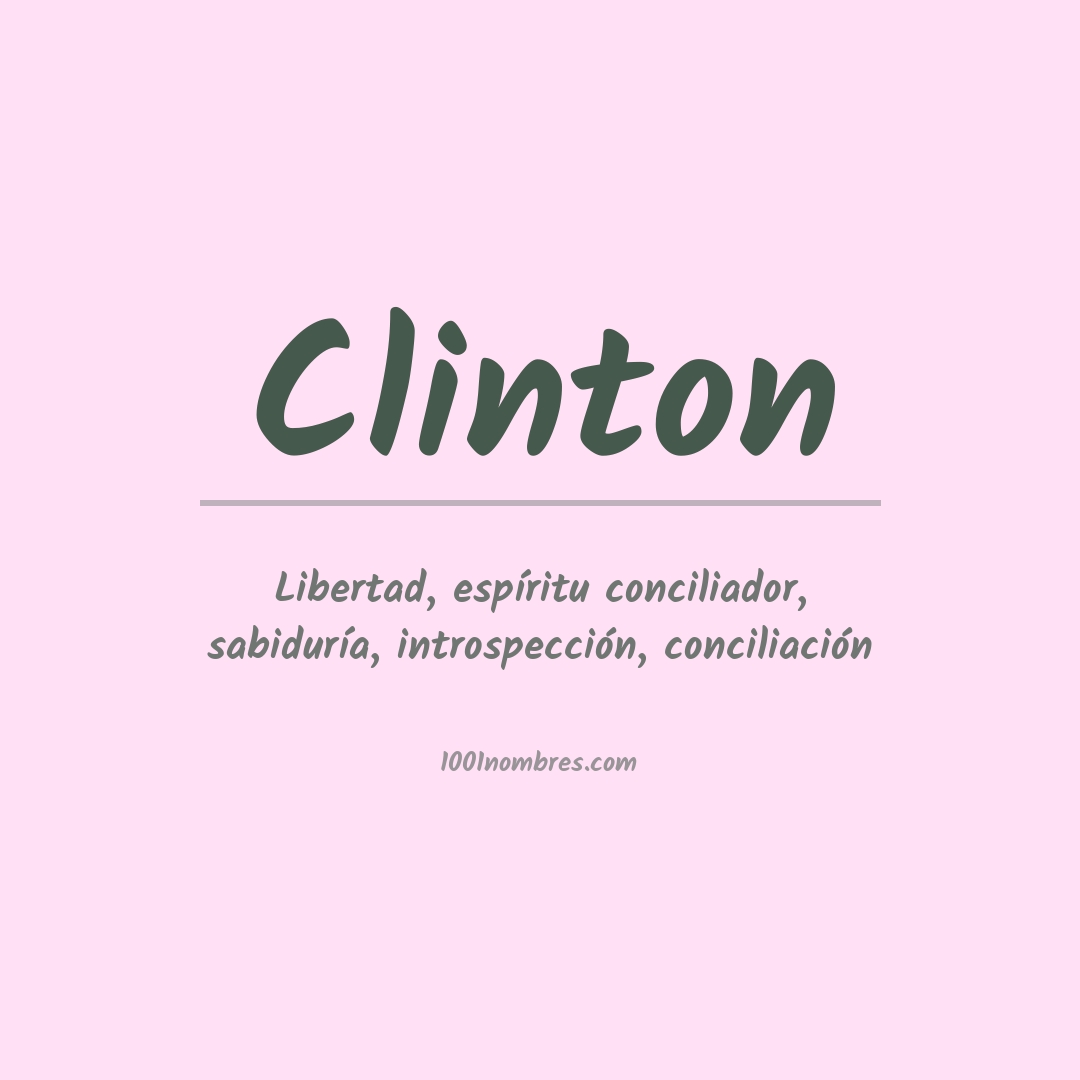 Significado del nombre Clinton