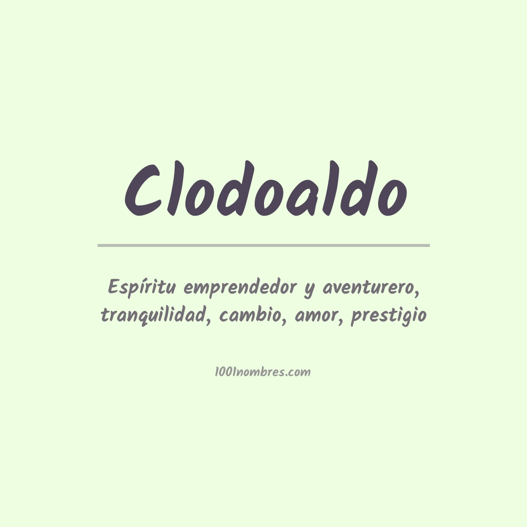 Significado del nombre Clodoaldo