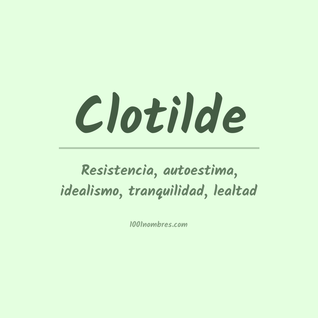 Significado del nombre Clotilde