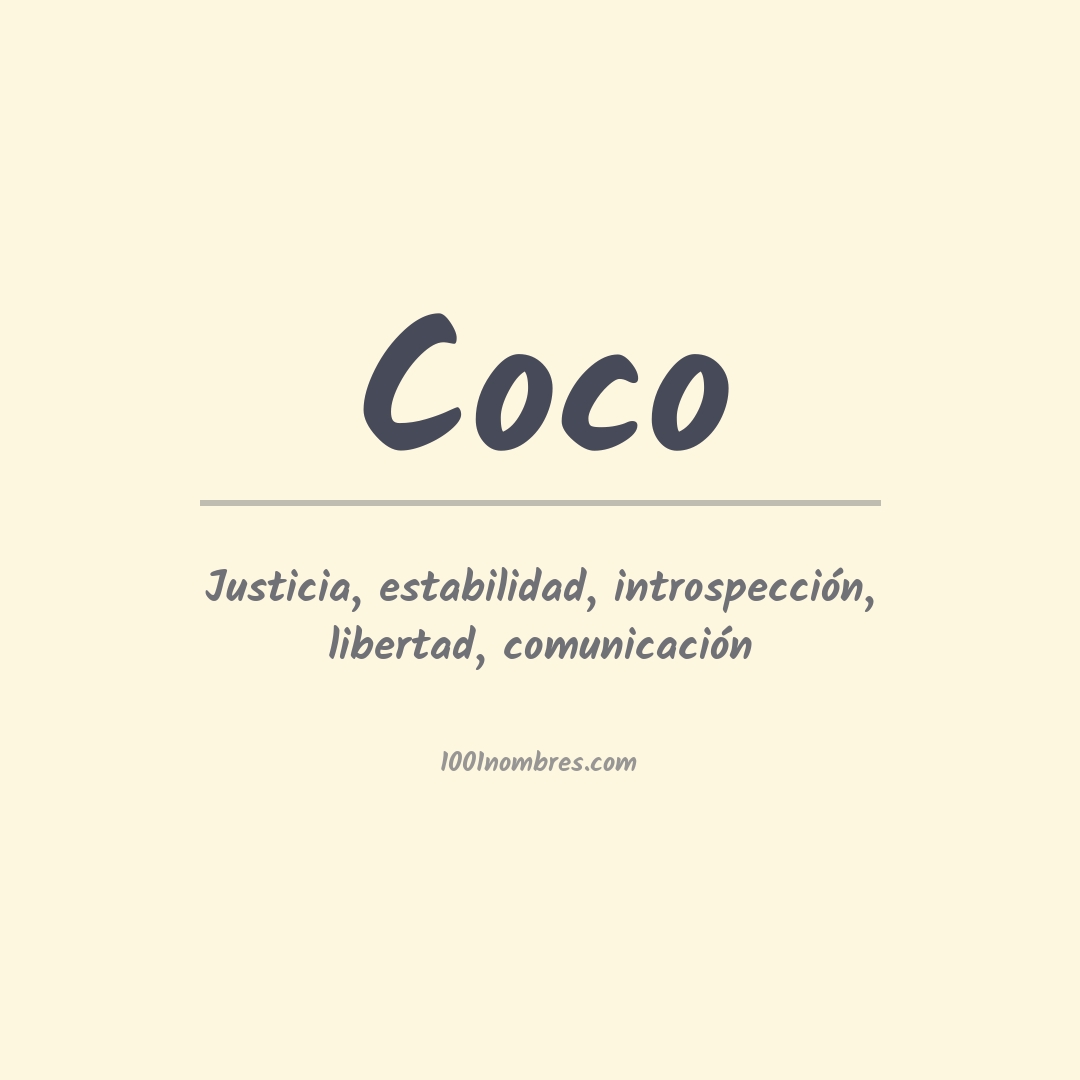 Significado del nombre Coco