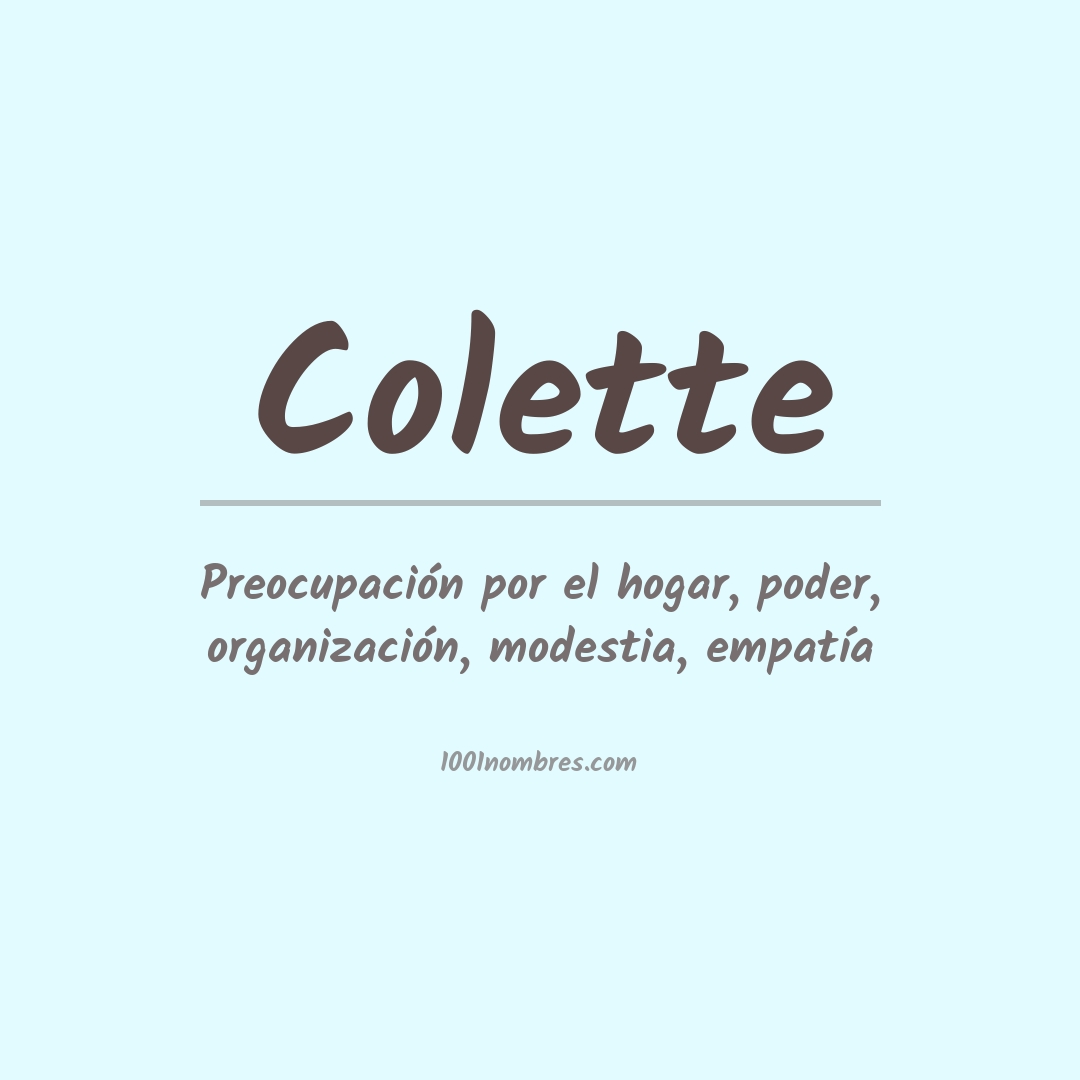 Significado del nombre Colette