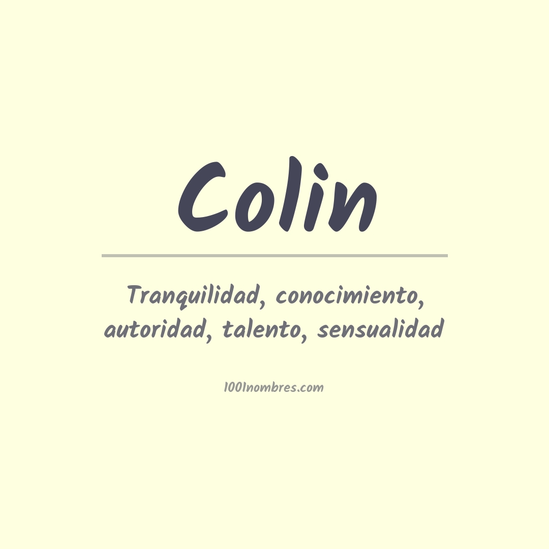 Significado del nombre Colin