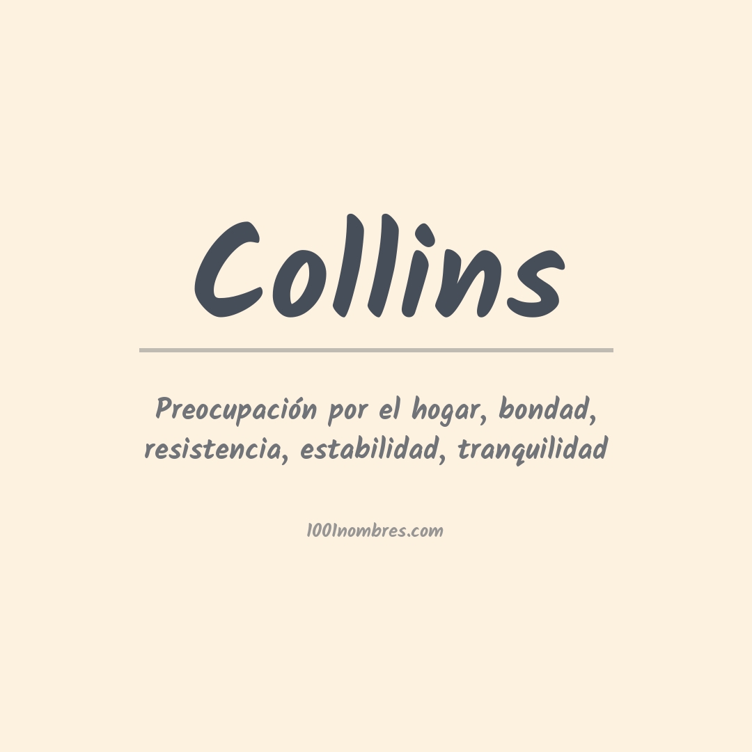 Significado del nombre Collins